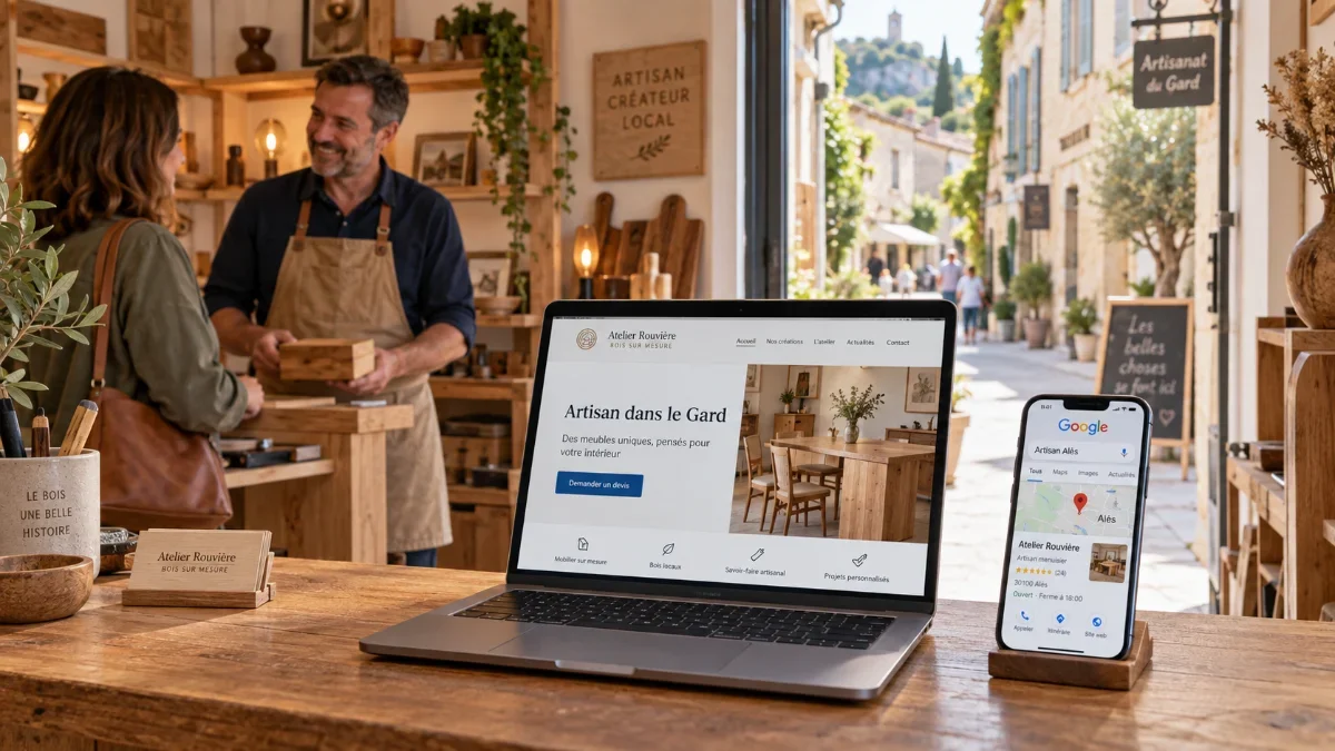 Création de sites internet et référencement local pour artisans et commerçants dans le Gard
