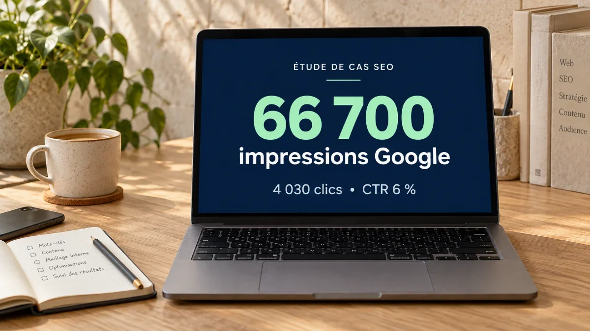 Étude de cas SEO : comment un site est passé de 0 à plus de 66 000 impressions Google en quelques mois
