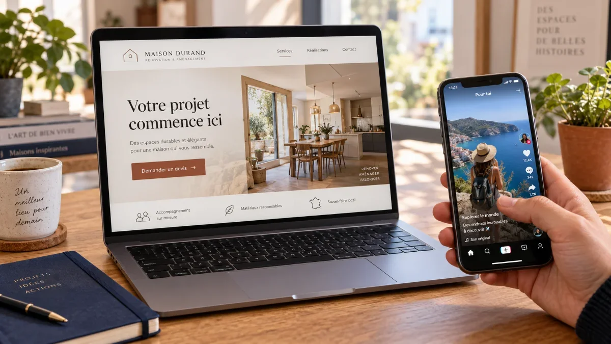 Sites internet et réseaux sociaux 2026 : pourquoi votre site reste votre actif n°1 malgré le scroll passif TikTok/Snap