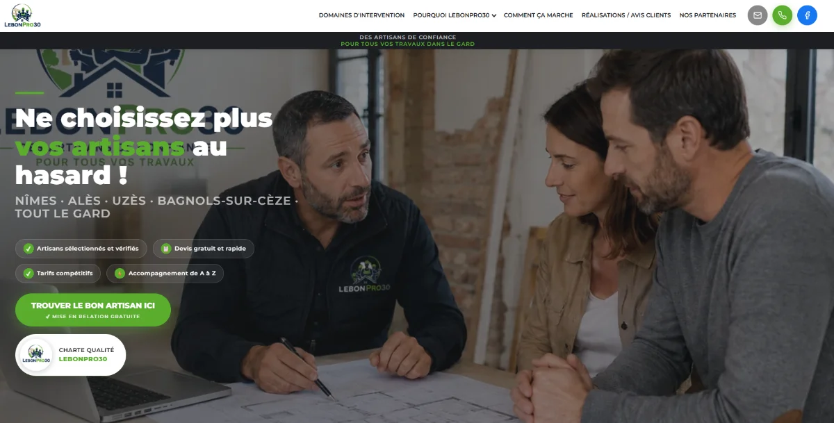 Création du site LEBONPRO30.fr